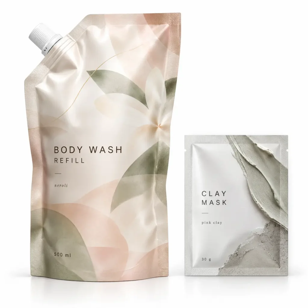 Custom cosmetics packaging pouches