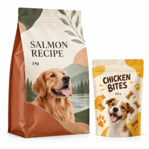 Custom printed pet food pouches