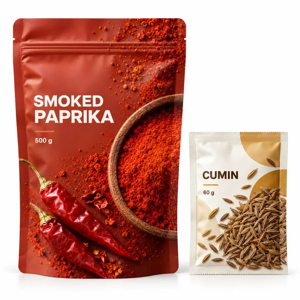 Custom spice packaging pouches