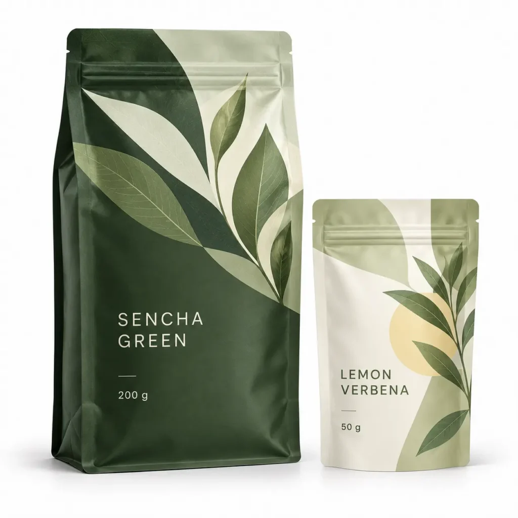 Custom tea packaging pouches